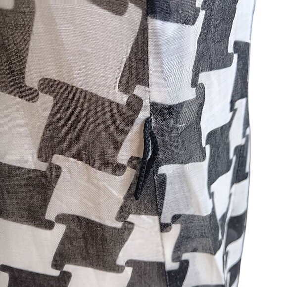 12 Vintage 1960's Geometric Sleeveless Dress Bow Collar Mod Garage Scooter Girl - Picture 6 of 11